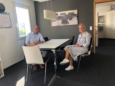 Besuch bei Mutlangens Brgermeisterin Stephie Esswein