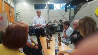 Mittelstandsgesprch bei Omnibus Kolb in Lindach